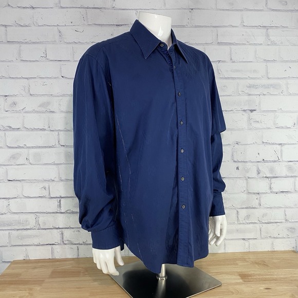 Robert Graham Shirt Men's Extra Large Long Sleeve Button Up Contrasting Cuffs - Picture 8 of 15